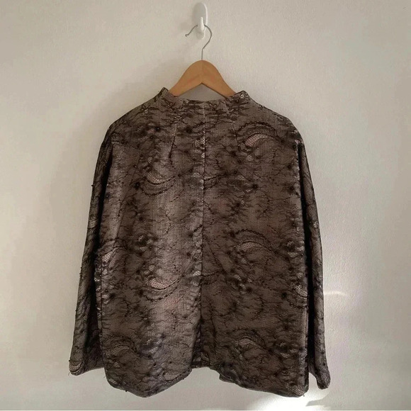 Chico's Lace-Embellished Jacket Sz 3 (16-18/XL) - Picture 8 of 13